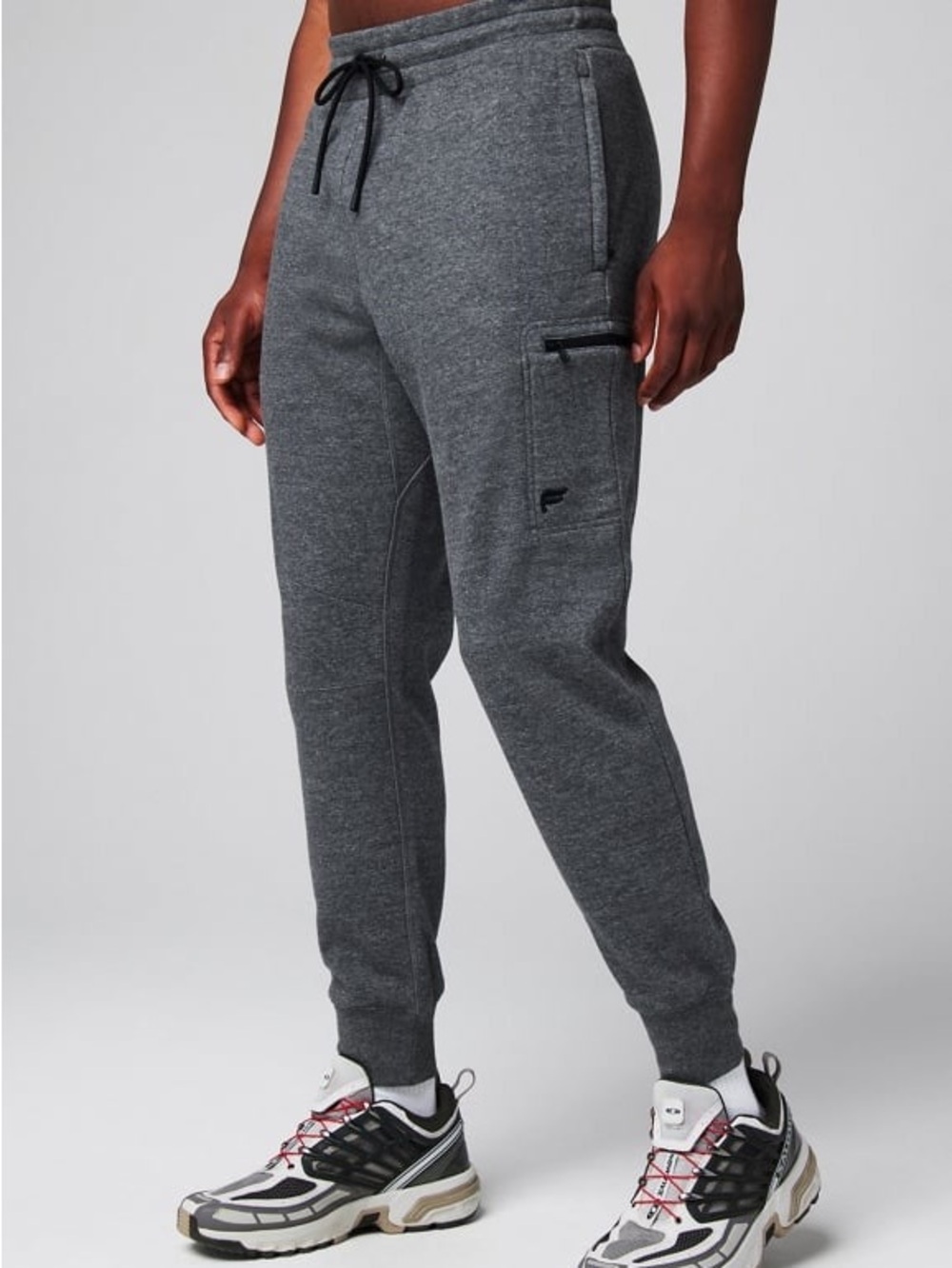 Fabletics Charcoal Grey Heather The Go-To Cargo Jogger XL Athleisure Gym Comfy